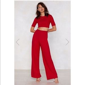 New Nasty Gal pants and crop top set